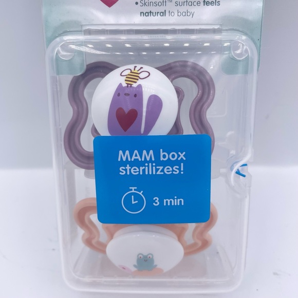 MAM 2pk silicone pacifier baby girl 0-6 months - Picture 4 of 6